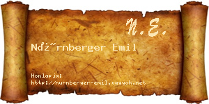 Nürnberger Emil névjegykártya